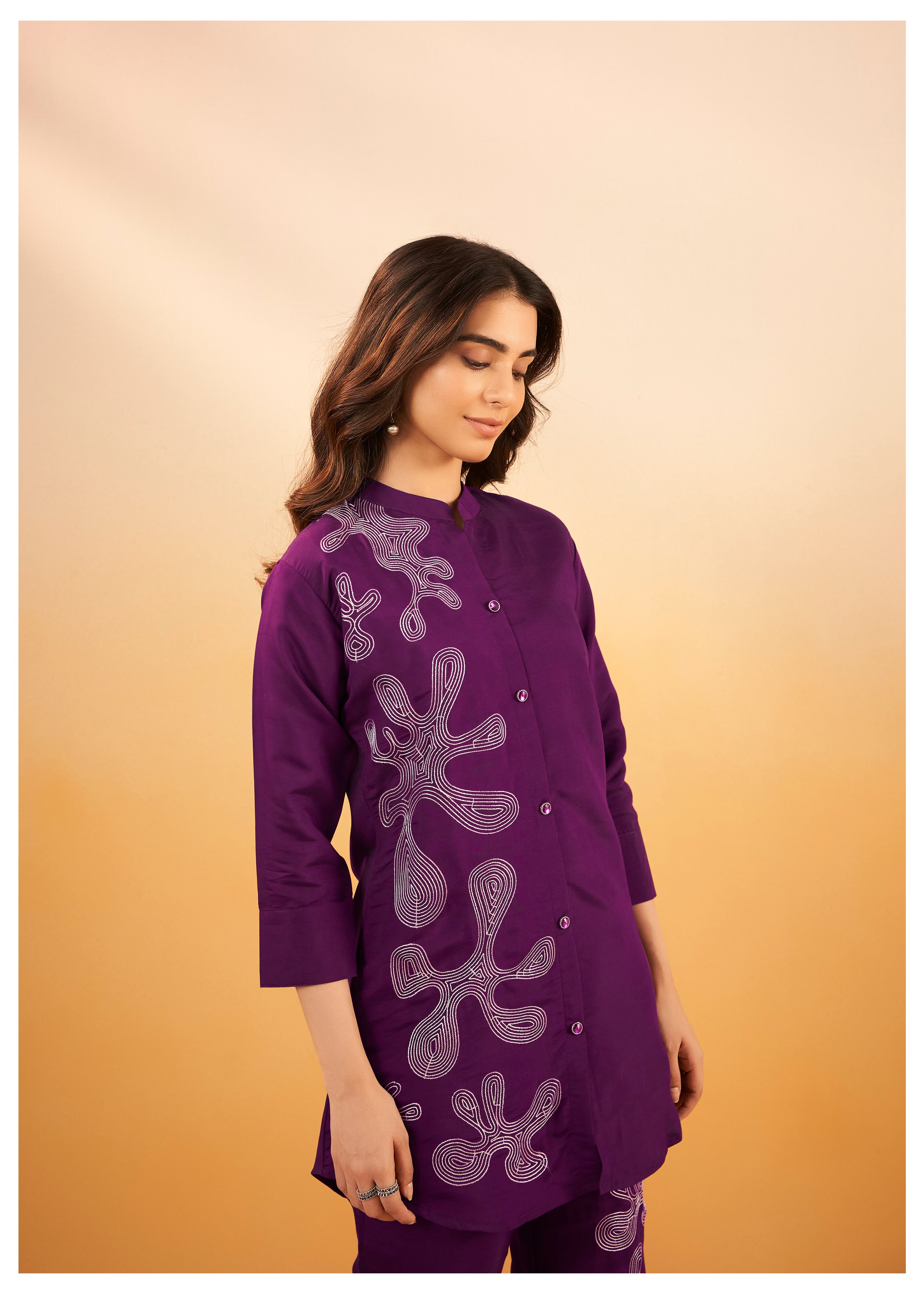 Brocade Purple Co ord Set