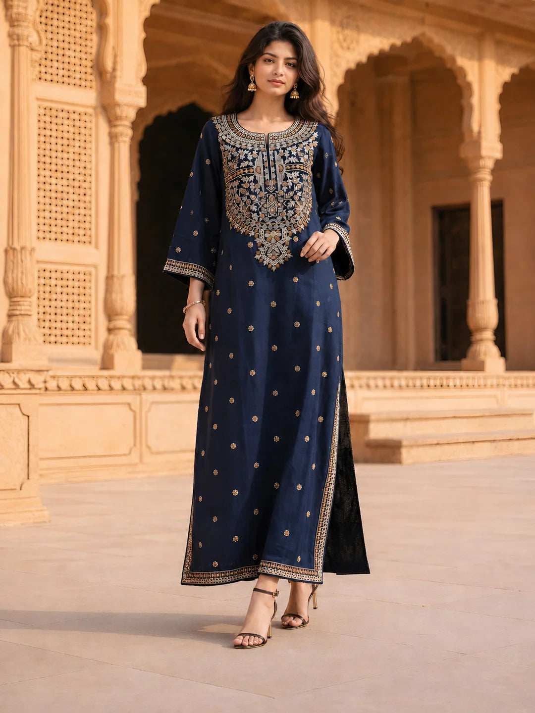 navy blue embroidered dress Shop Dark Linen Denim Maxi Hand Wash Cold Black Embellished Strapless Fitted Color:Navy/White mother of bride dresses
