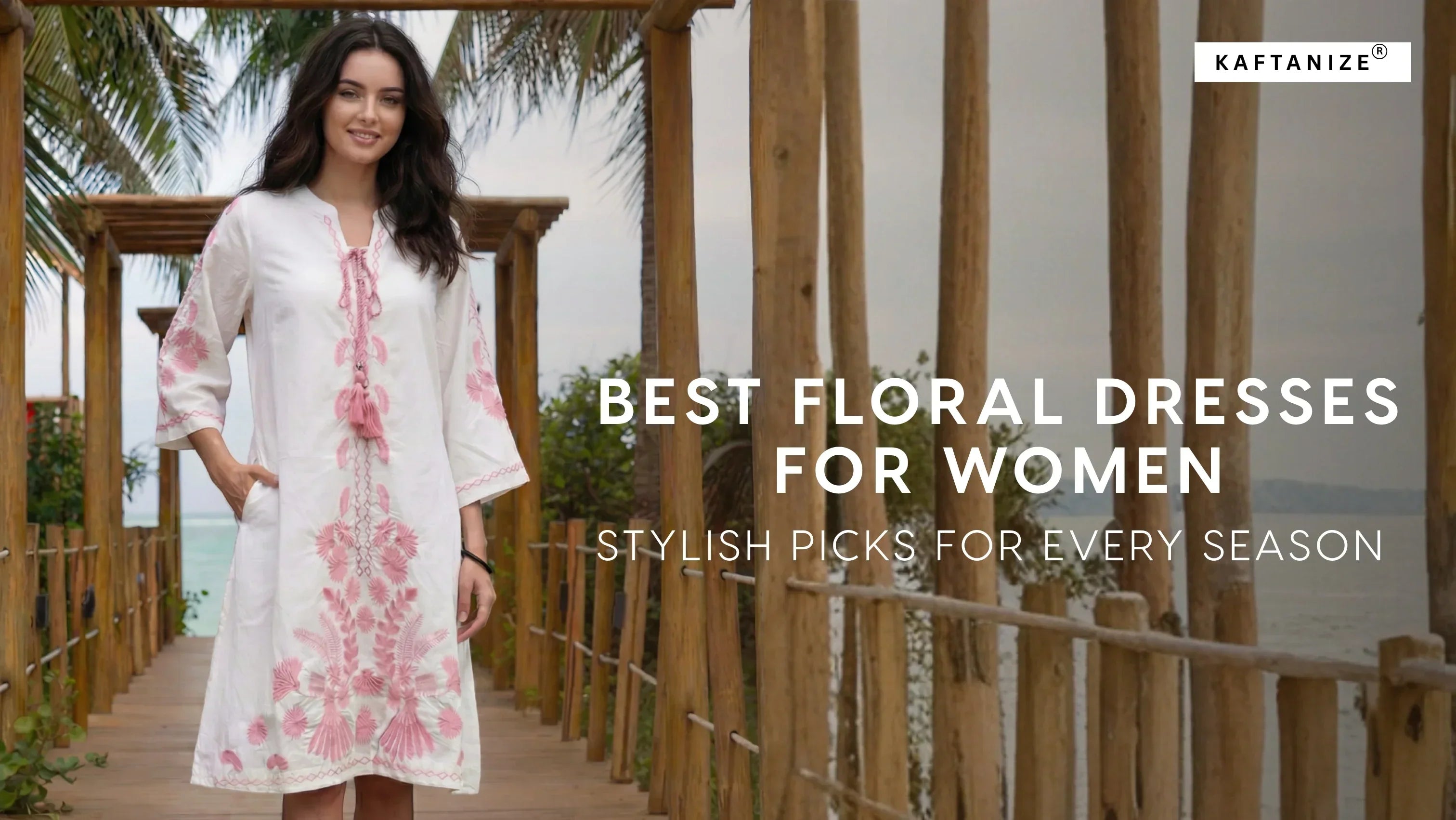 white floral dress for woman