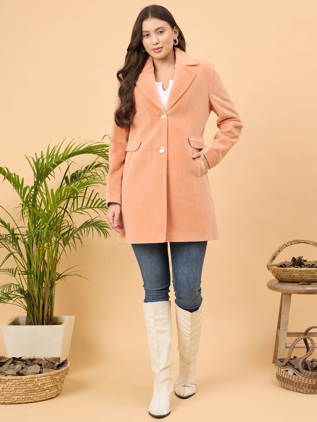Spink Women's Winter Coat – Peach