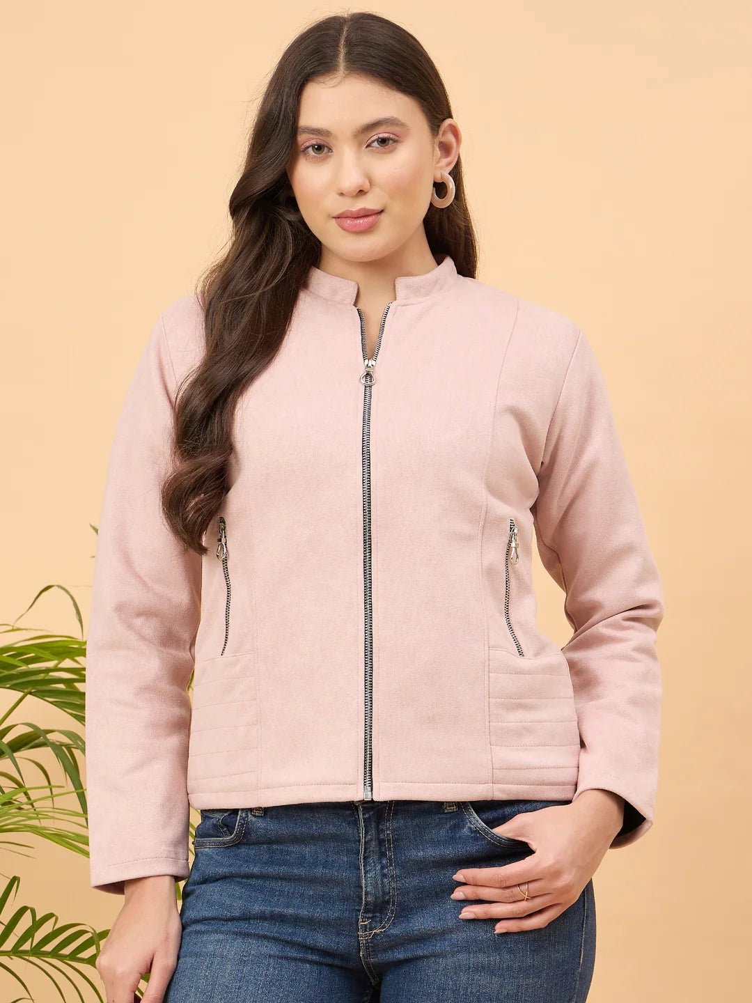 Spink Women's Solid Jacket – Pink
