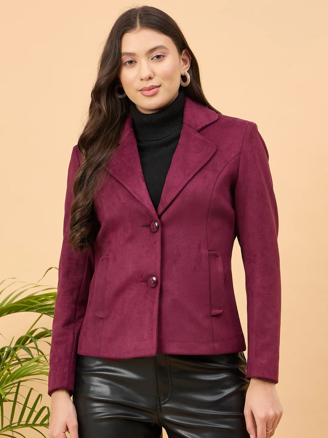 Spink Women's Short Coat – Wine