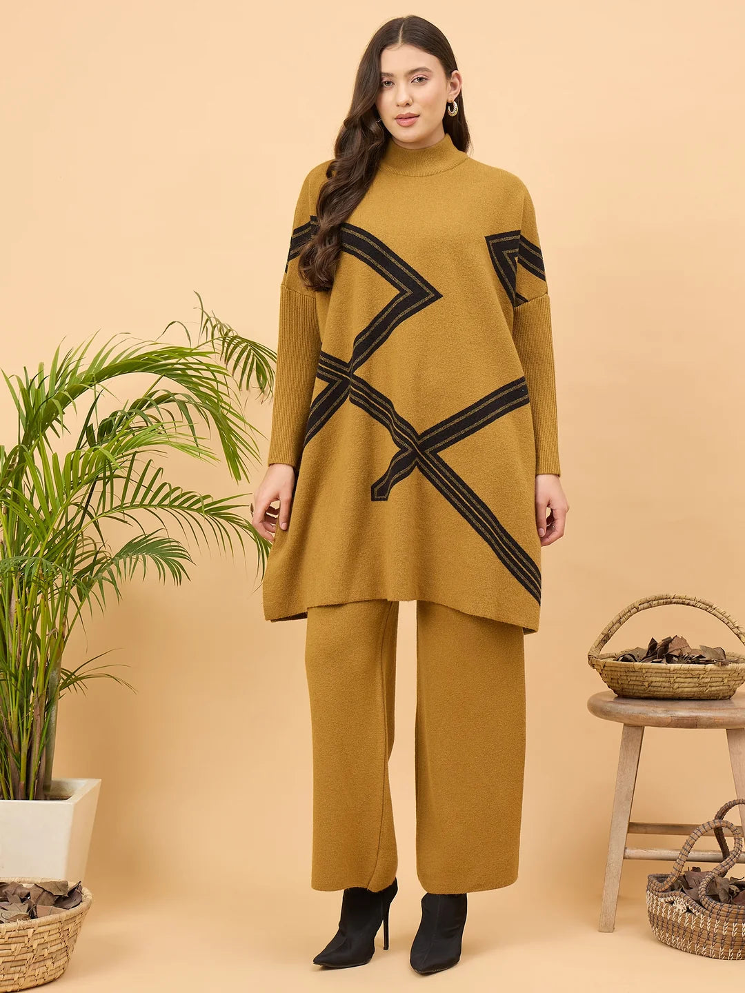 Spink Women's Oversized Winter Co-ord Set – Mustard