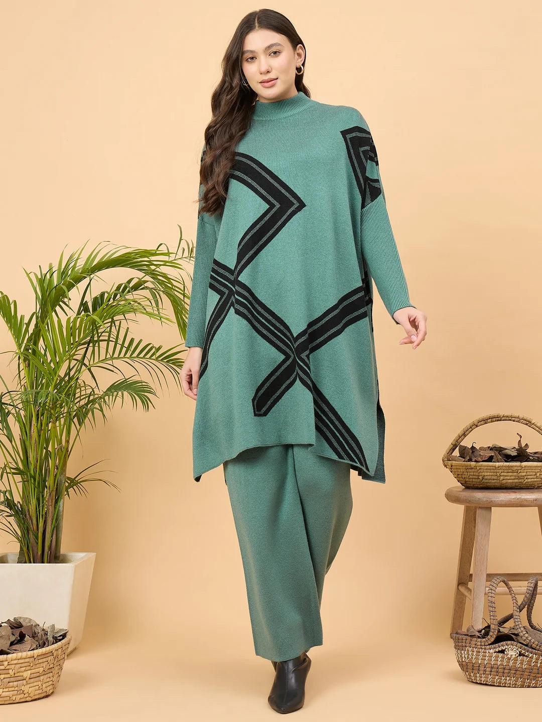 Spink Women's Oversized Winter Co-ord Set – Sea Green