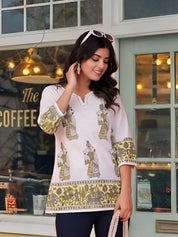 Rajasthani Miniature Art Short Kurti