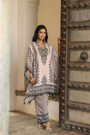 Black & Baby Pink Heritage Mirror Embellished Co-ord Set