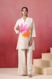 Designer white co-ord set for women online