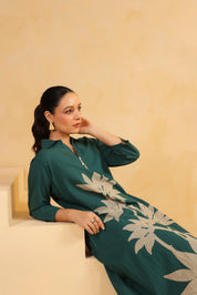 Teal Bloom Statement Floral Co-ord Set