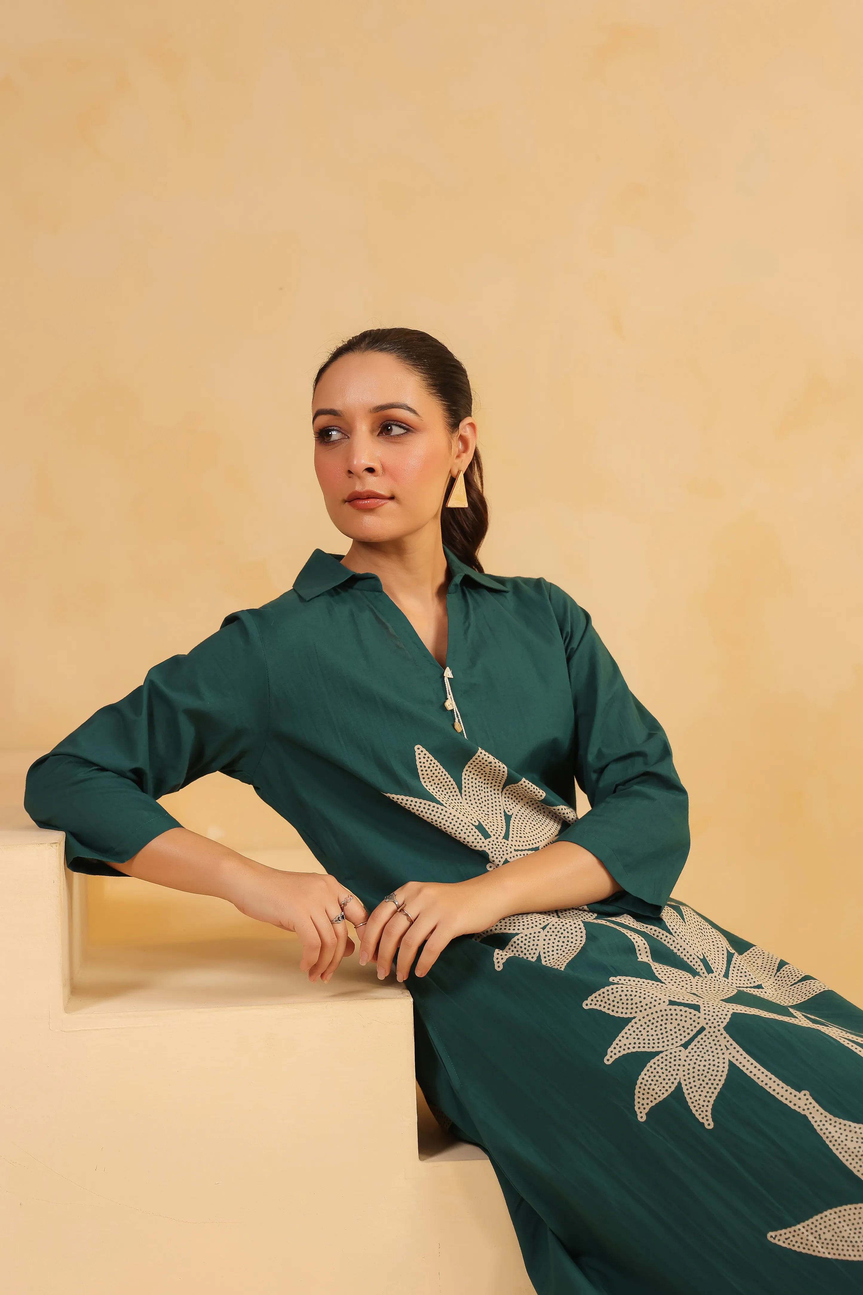 Teal Bloom Statement Floral Co-ord Set