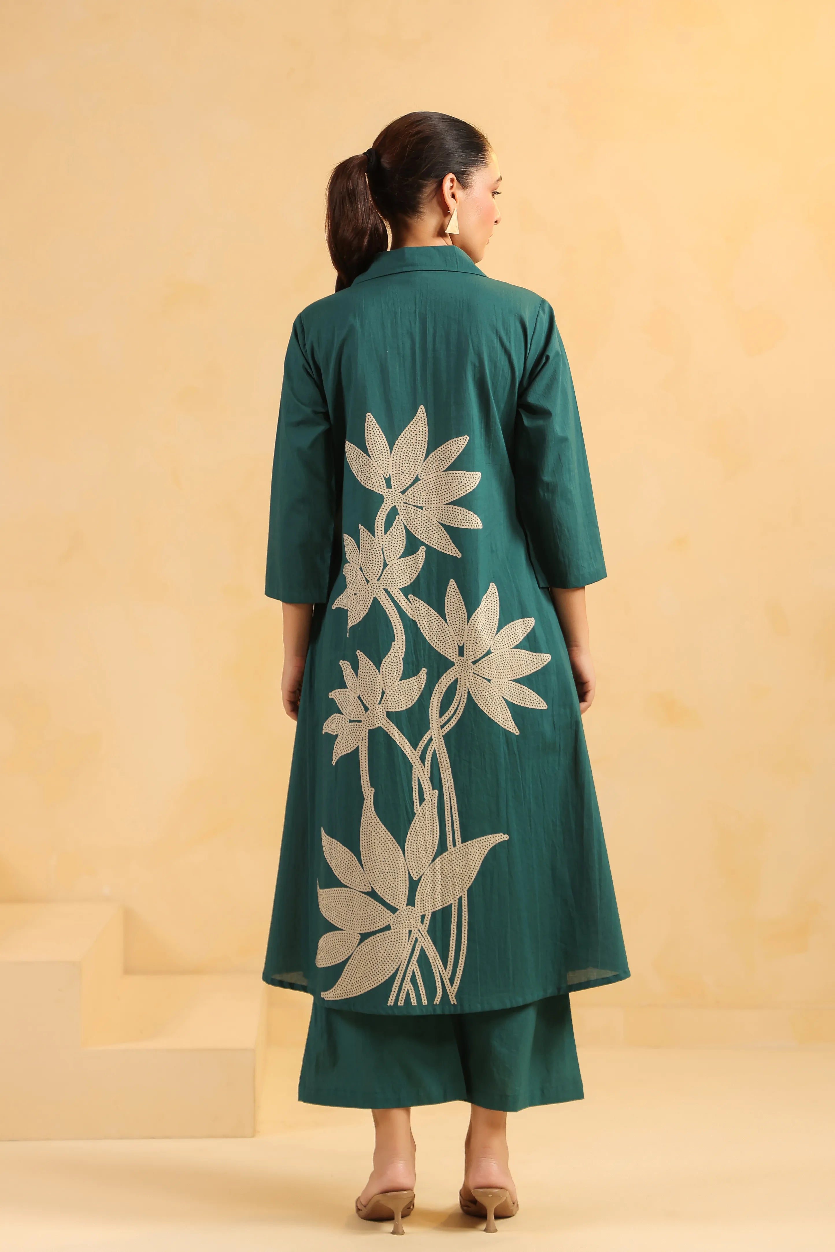 Teal Bloom Statement Floral Co-ord Set