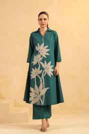 Teal Bloom Statement Floral Co-ord Set