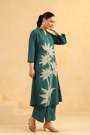 Teal Bloom Statement Floral Co-ord Set