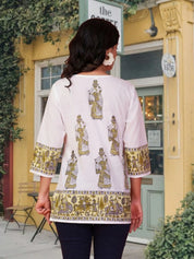 Rajasthani Miniature Art Short Kurti