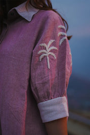 Light Pink Embroidered Top & Trouser Co-Ord Set