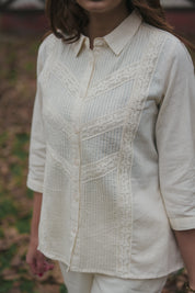 Plain White Cotton Flex Co-ord Set