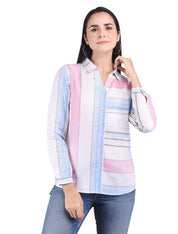 Multi Color Ikat Print Cotton Shirt