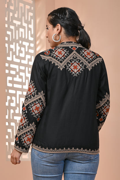 Mukta Cotton Embroidered Jacket
