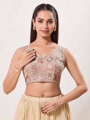 Designer Net Pattern Threadwork Embroidery Blouse