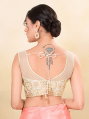 Designer Net Pattern Threadwork Embroidery Blouse