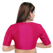 Elegant High Neck Panel Cut Silk Blouse