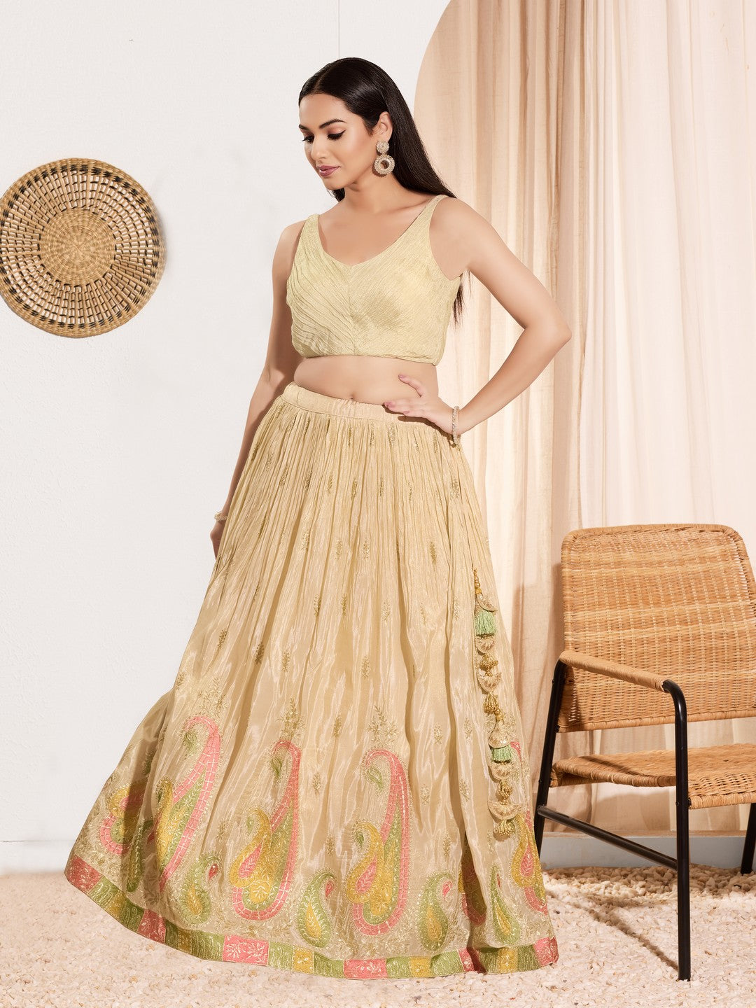 Designer Crush Tissue V Neck Blouse