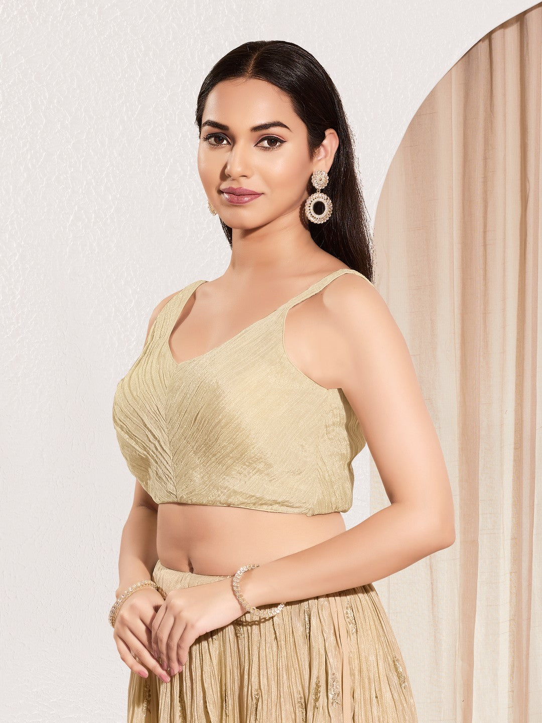 Designer Crush Tissue V Neck Blouse
