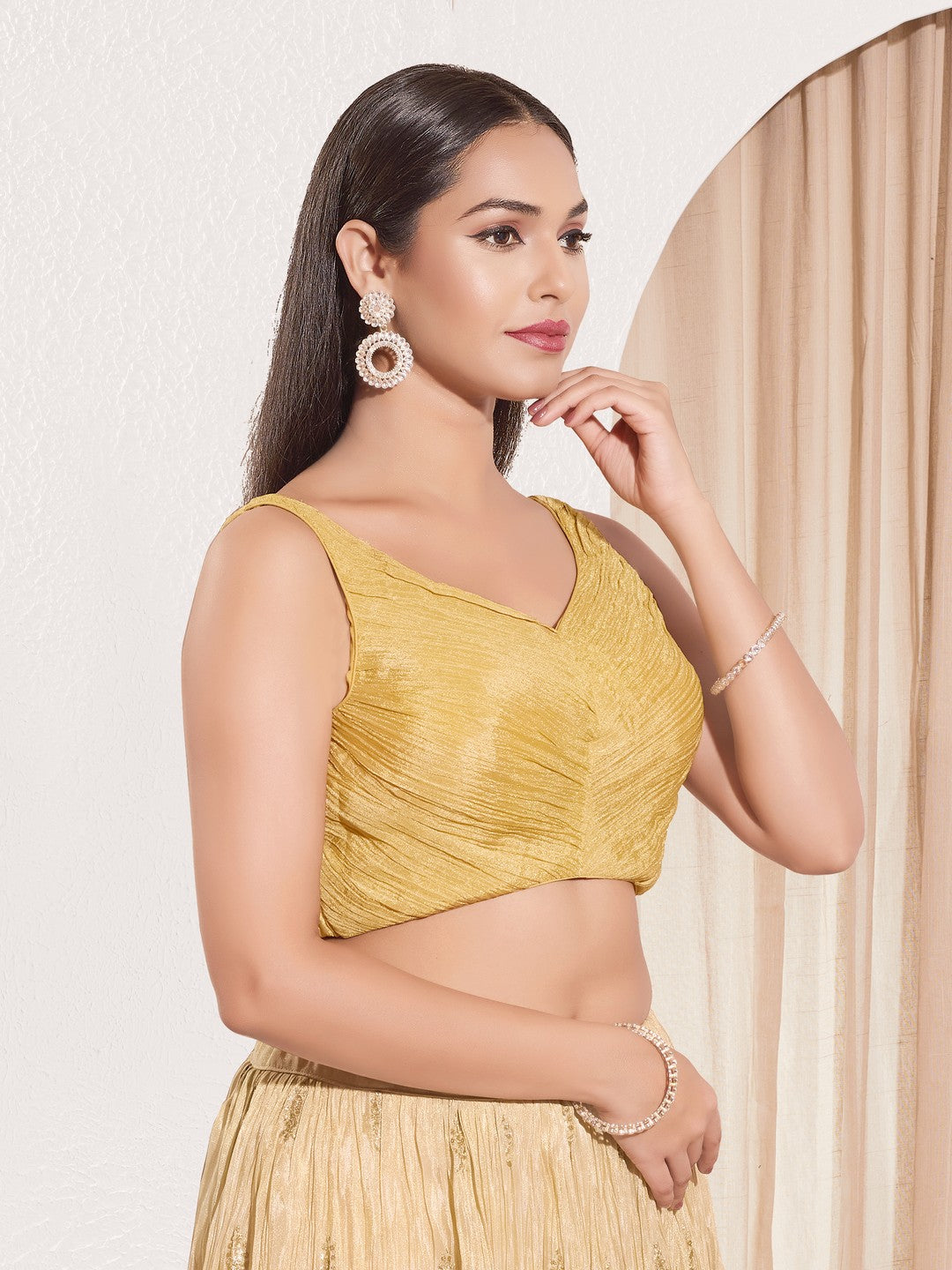 Designer Crush Tissue V Neck Blouse