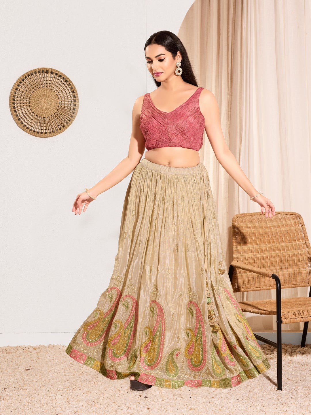 Designer Crush Tissue V Neck Blouse