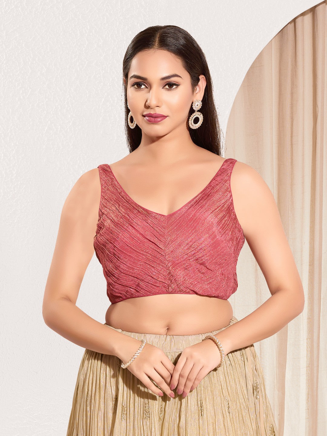 Designer Crush Tissue V Neck Blouse