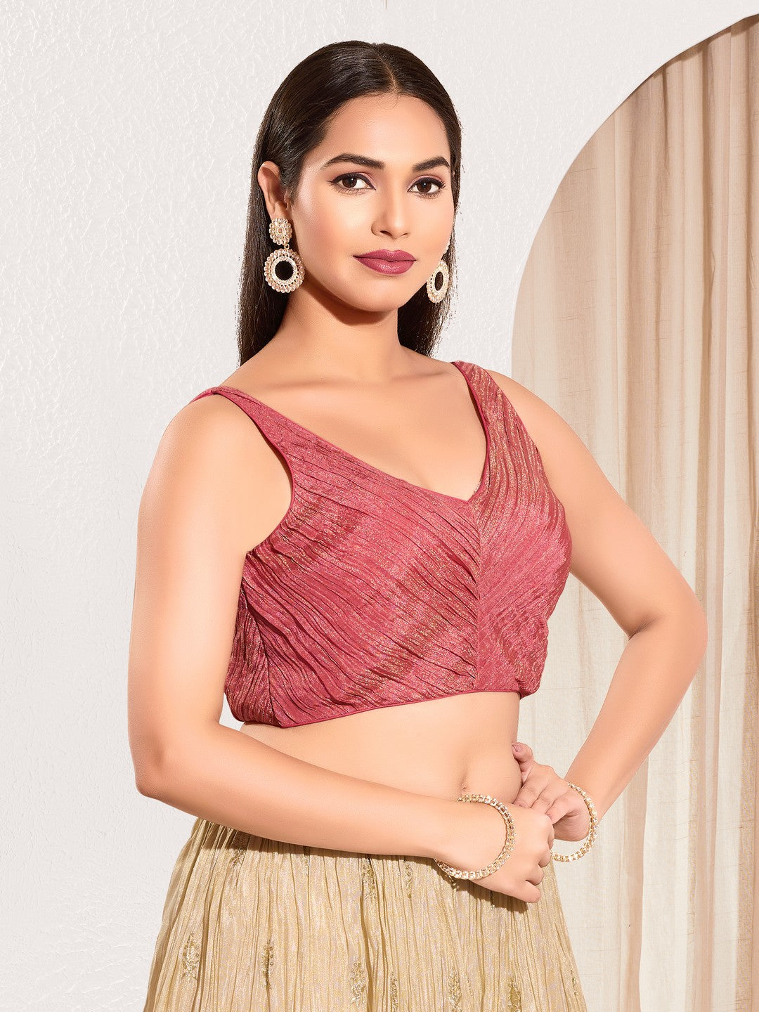 Designer Crush Tissue V Neck Blouse