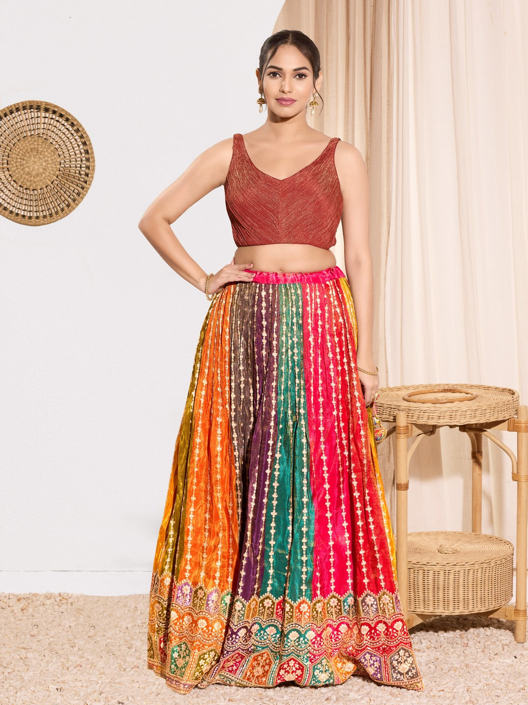Designer Crush Tissue V Neck Blouse