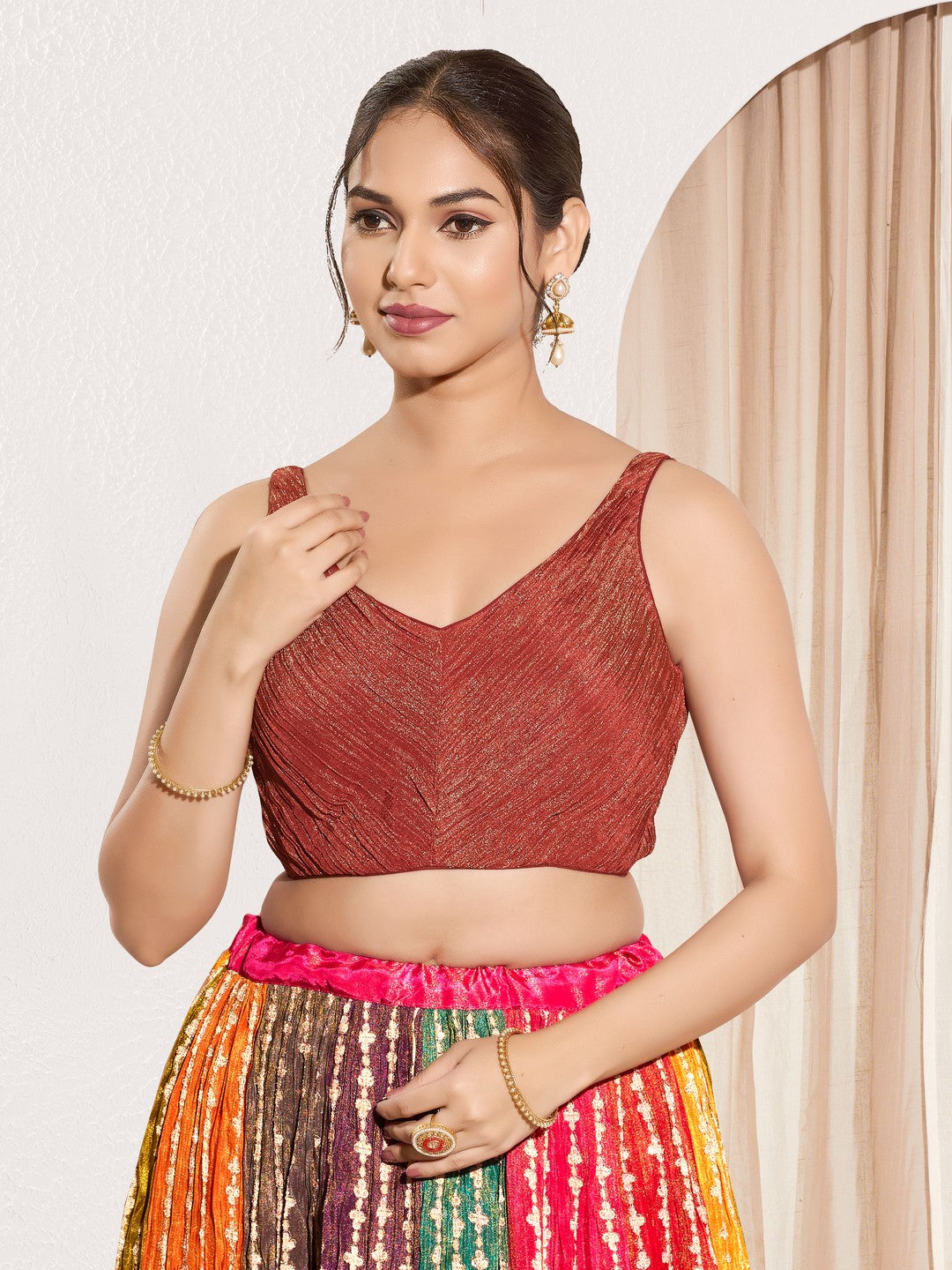 Designer Crush Tissue V Neck Blouse