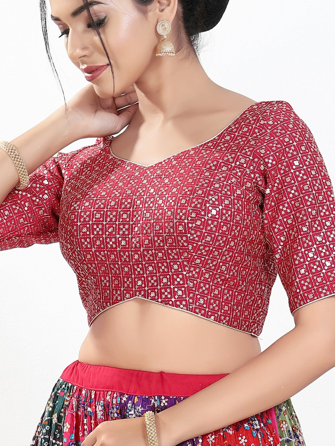 Red Pujo Special Blouse
