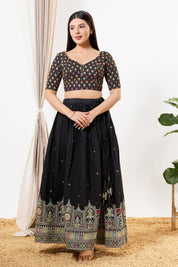 Black Multi Thread Blouse