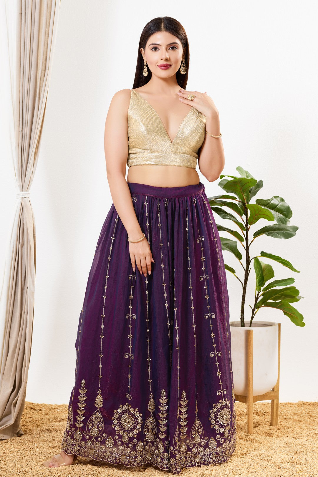 Sequence Spegetti Party Wear Blouse