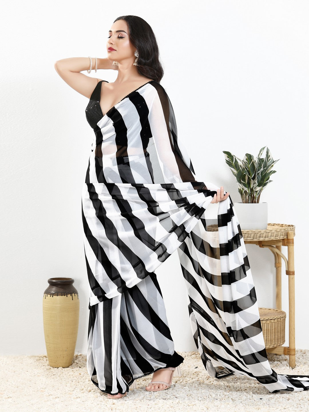 Sequence Spegetti Party Wear Blouse