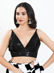 Sequence Spegetti Party Wear Blouse