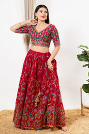 Machine Embroidered Yoke Wedding Blouse