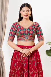 Machine Embroidered Yoke Wedding Blouse