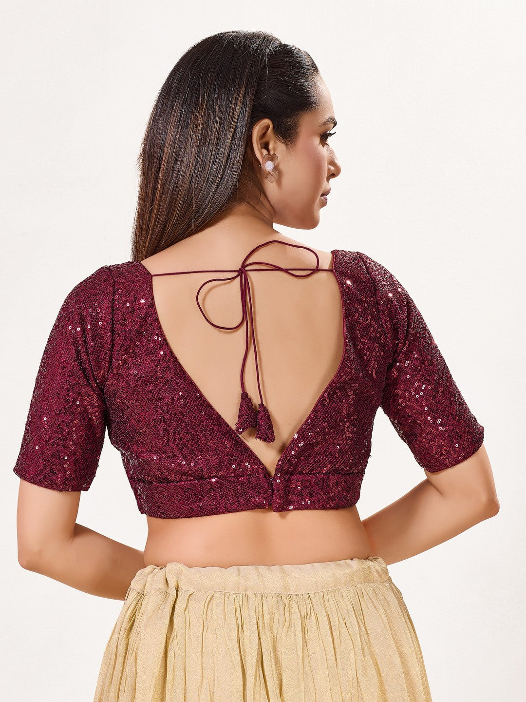 Sequence Yoke Elbow Sleeves Blouse