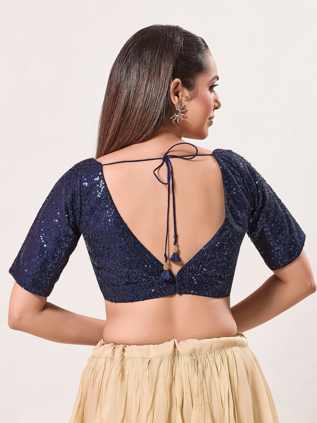 Sequence Yoke Elbow Sleeves Blouse