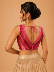 Multi Embroidered Zig Zag Blouse