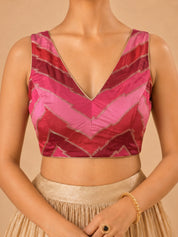 Multi Embroidered Zig Zag Blouse