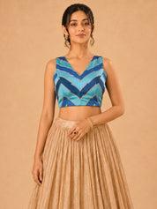 Multi Embroidered Zig Zag Blouse