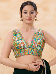 Cordwork Embroidered Sleeveless Blouse
