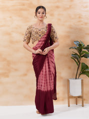 Chikoo Heavy Embroidered Elbow Sleeves Blouse