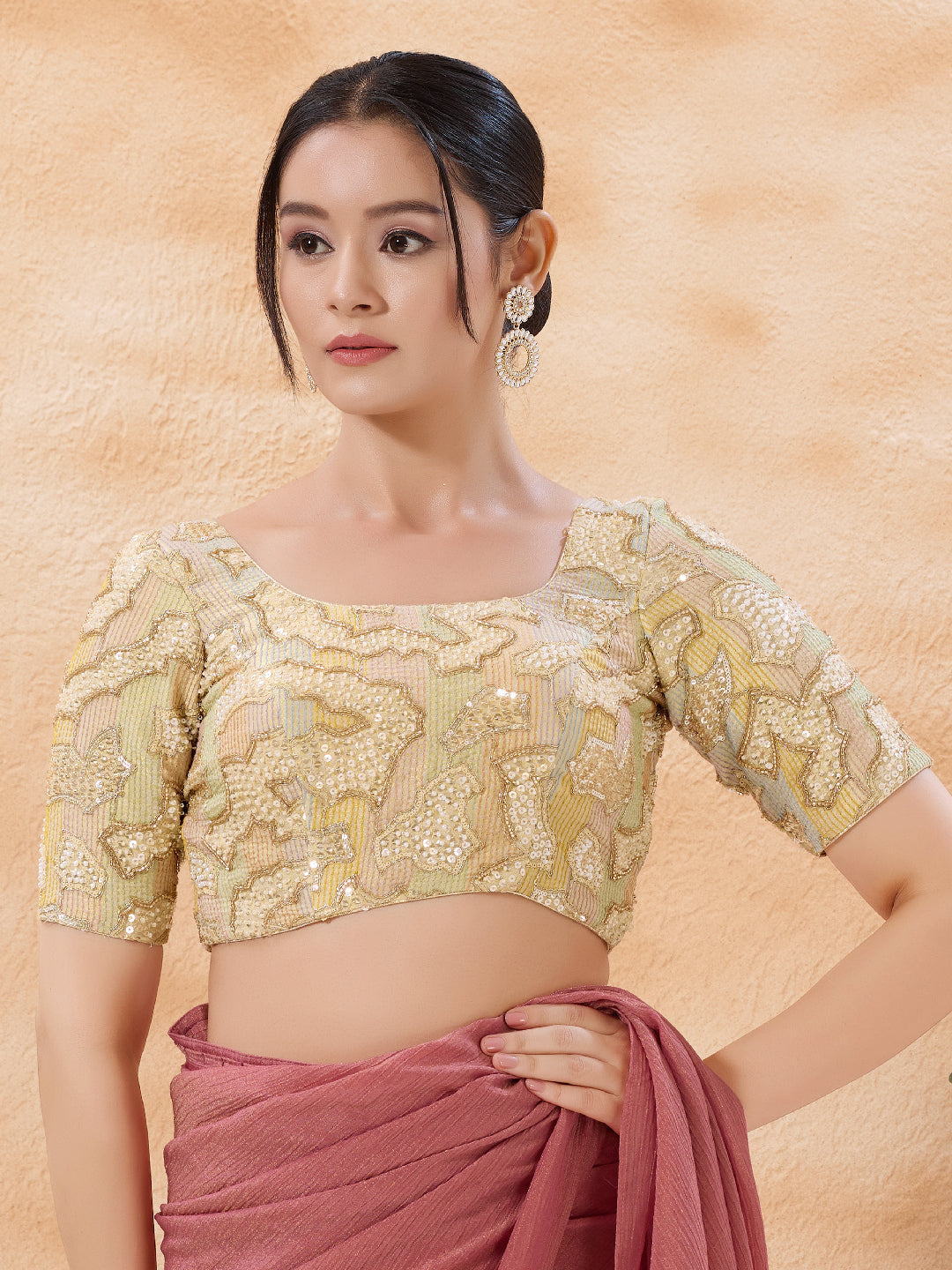 Gold Cut-Dana Embroidered Blouse
