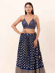 Sequence V Neck Yoke Strappy Blouse