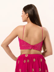 Sequence V Neck Yoke Strappy Blouse