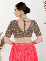 Abhla V Neck Navtratri Elbow Sleeve Blouse